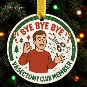 Funny Vasectomy Ornament – Personalized Snip-Snip Christmas Gift for Men